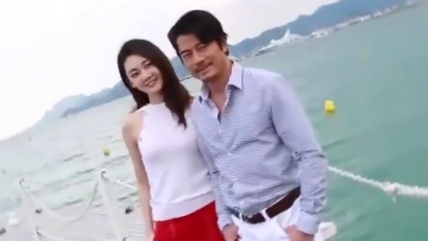 【娱人制造】“冯女郎”苗苗与天王郭富城戛纳走红毯，气质出众落落大方