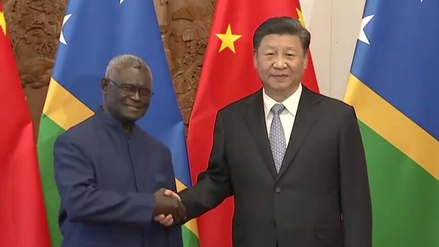 习近平会见所罗门群岛总理