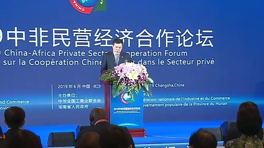 2019中非民营经济合作论坛在长举办 高云龙在开幕式上致辞 许达哲致辞 徐乐江主持