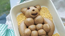 【美食台】肌肉熊馒头 以金桂蜜豆为馅，萌动可爱，松软香甜！