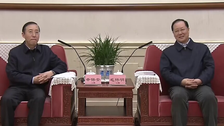 湖南省政府与国家电网有限公司座谈 毛伟明 辛保安出席
