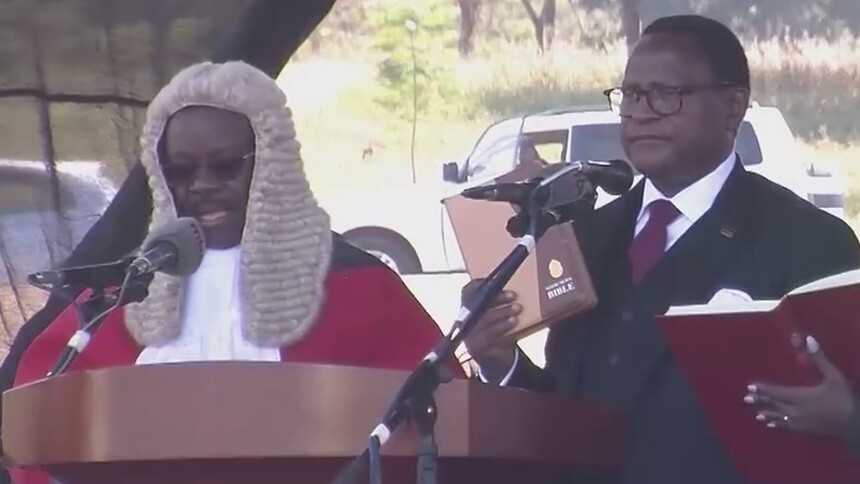 查克维拉宣誓就任马拉维总统