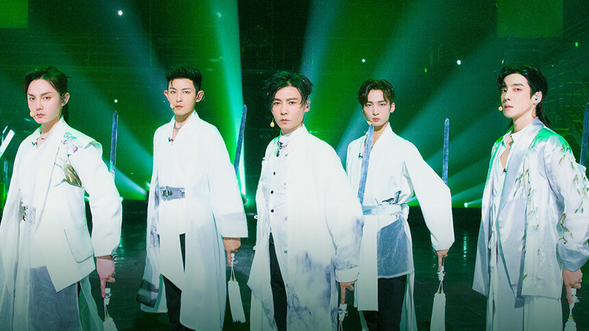 纯享版：张晋&敖犬&尹正&高瀚宇&李响 《好春光》白衣舞剑打造国风舞台