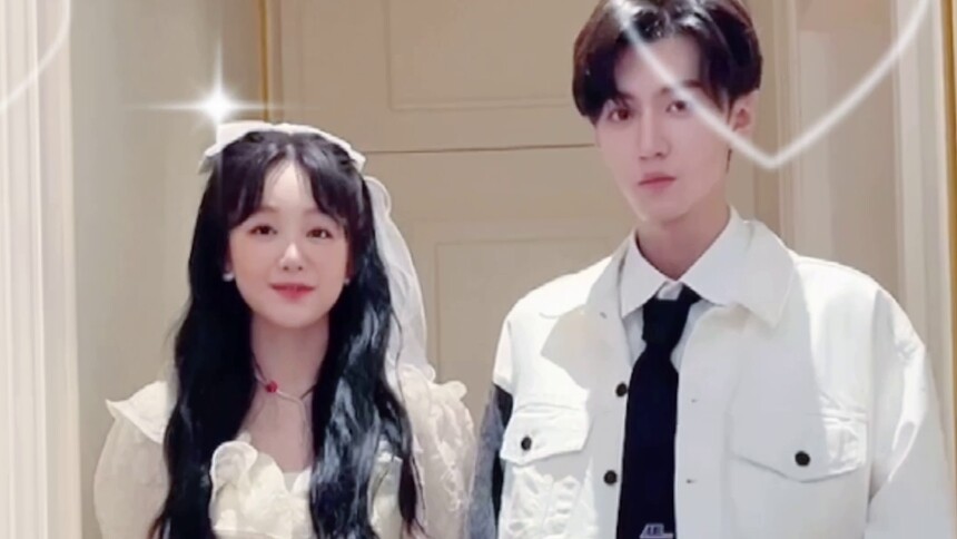 徐梦洁变装婚纱，陈哲远心动注视