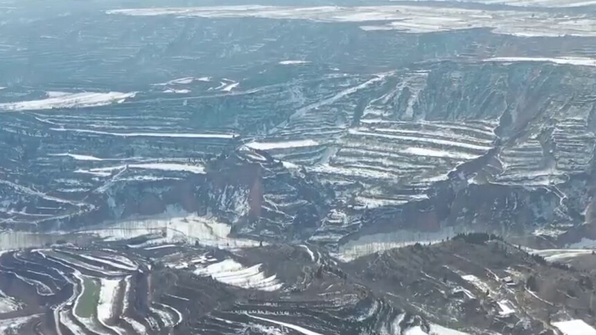 新春乡村雪景美如画