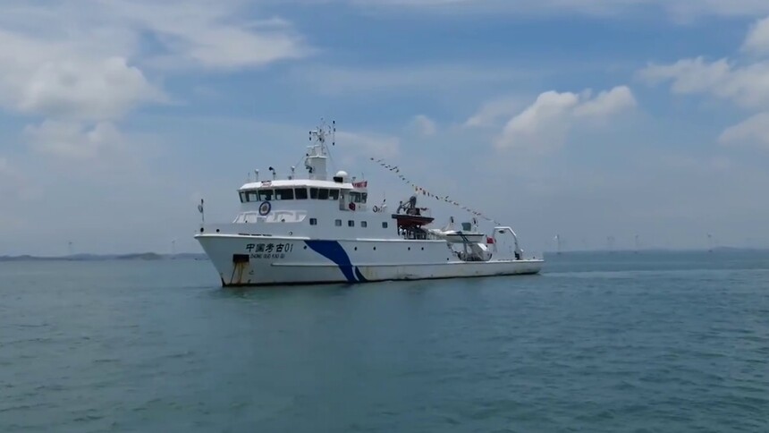福建平潭：海坛海峡水下考古调查紧张进行