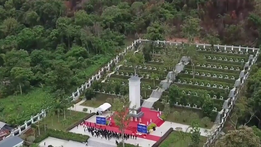 老挝孟赛、纳莫中国烈士陵园修缮竣工开园