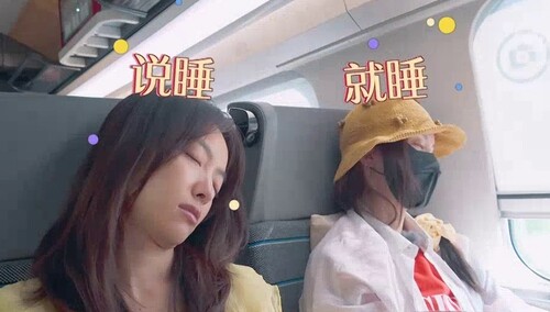 实力上演说睡就睡！宋茜金晨一秒入睡