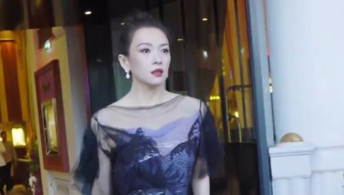 章子怡戛纳礼服 明艳优雅