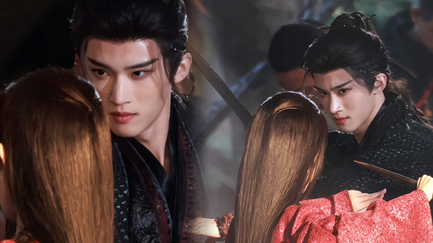 闫桉《月鳞绮纪》打戏路透 手持长剑眼神坚毅