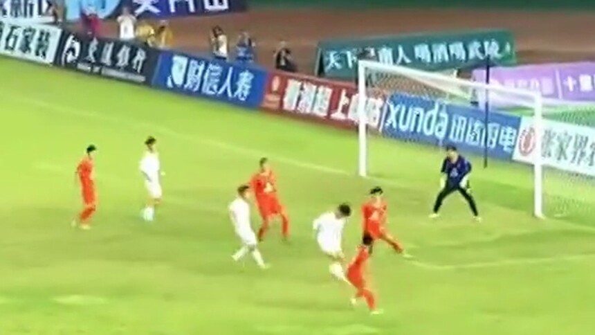邵阳队下半场进球了！ 成功扳平1：1