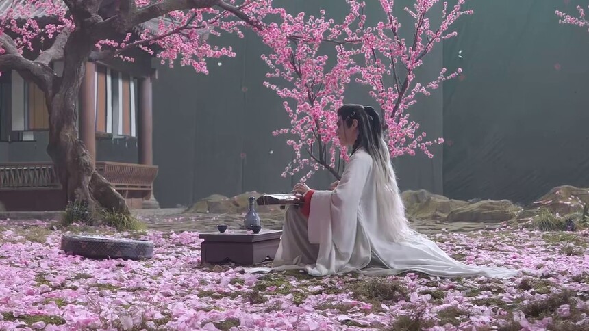 《水龙吟》动感地带芒果卡独家高光花絮：罗云熙桃林抚琴