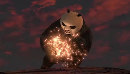 《功夫熊猫2》片段:阿宝徒手挡炮弹 烟花躲避