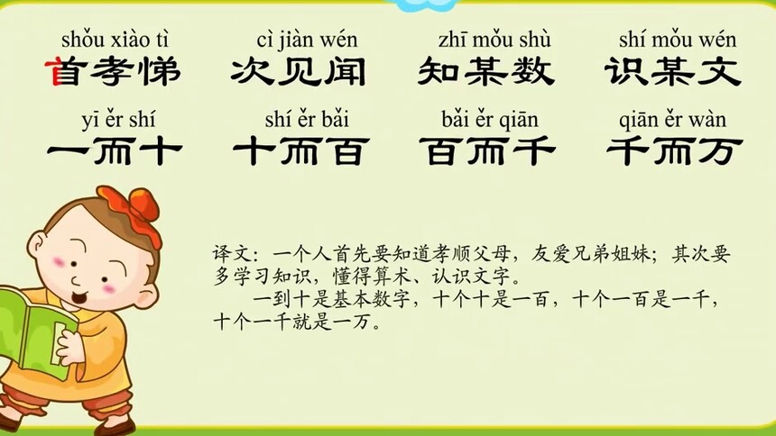 嘟拉三字经 第6集 首孝悌