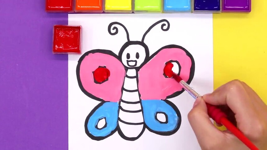 方块熊简笔画蝴蝶认识灰色