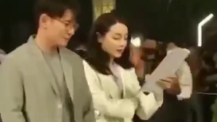 迪丽热巴拍摄《公诉精英》被偶遇 与韩栋同框气场超足