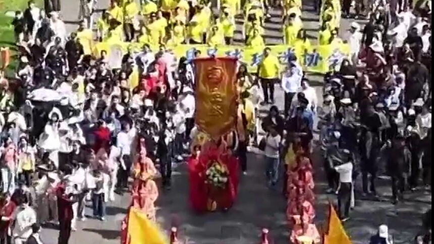 齐聚舜帝陵 非遗祭典福满五一 湘超永州队教练黄楚儒带球员现身